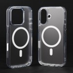 The matte semi-transparent phone case has a magnetic attraction function and is equipped with four-corner airbags for drop resistance