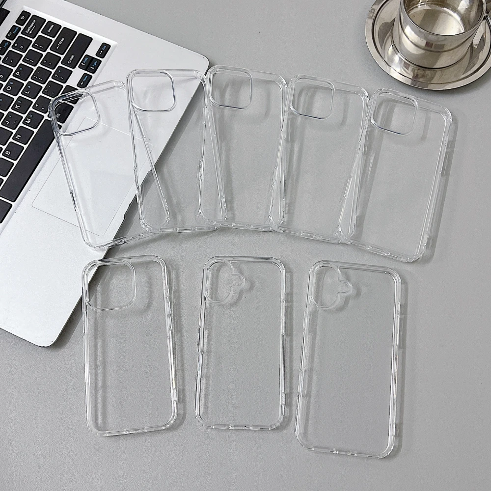 The transparent phone case with four-corner airbags provides impact-resistant protection and is suitable for iphones
